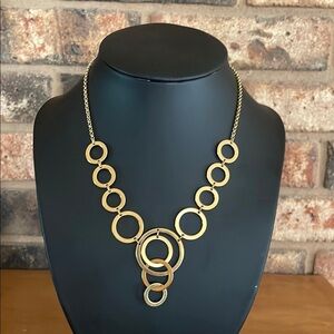 Avon Vintage Gold Geometric Greek Lunes Bib Necklace